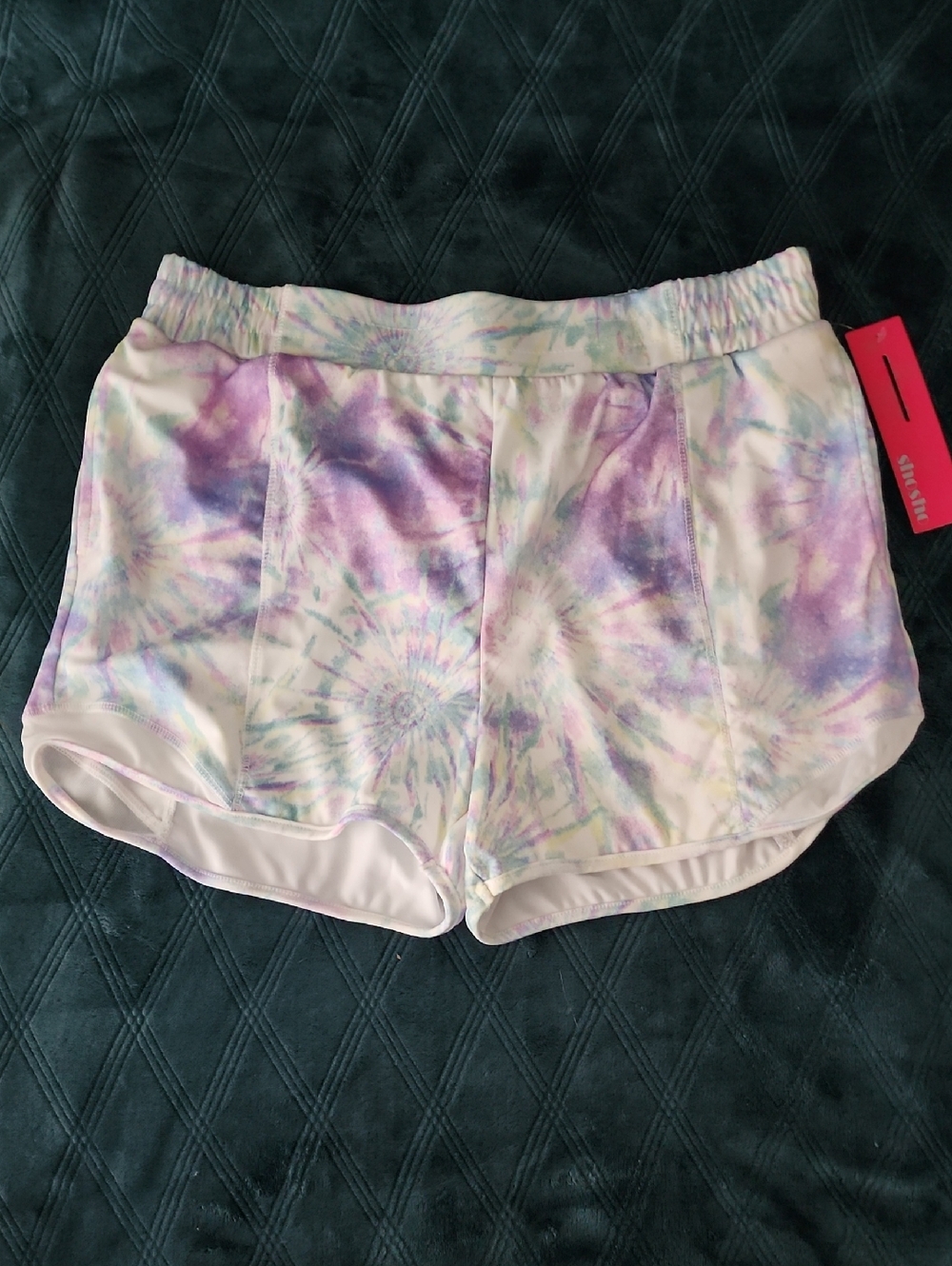 shosho Pastel Tie-Dye Shorts in Lavender, Mint & Yellow